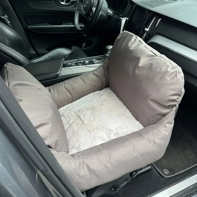 Hundeautositz „Travel Deluxe" – Taupe