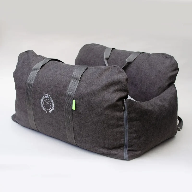 Hundeautositz „Big Flanell" – XXL Graphit