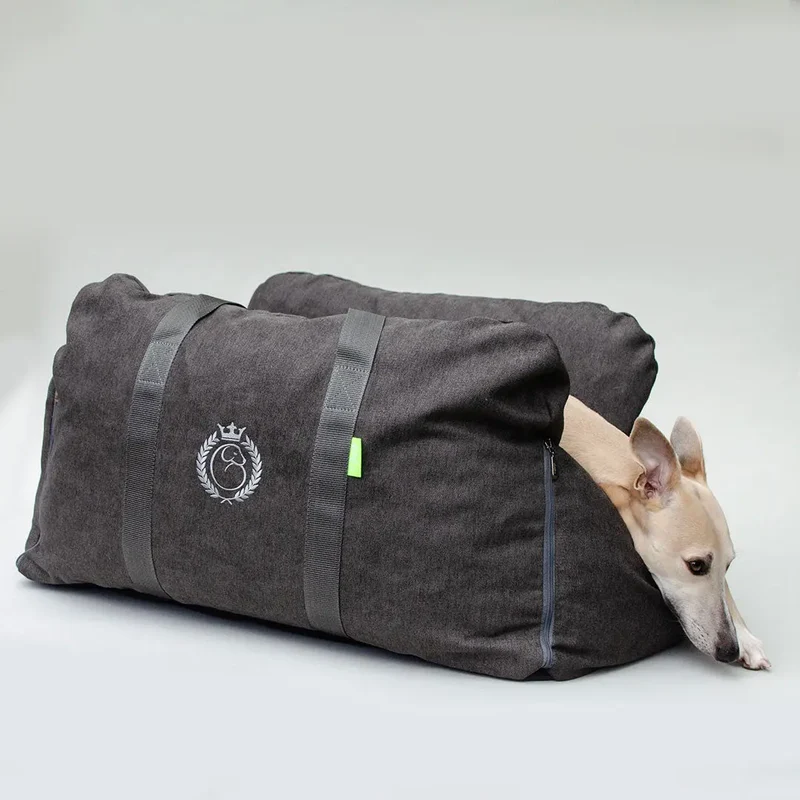 Hundeautositz „Big Flanell" – XXL Graphit