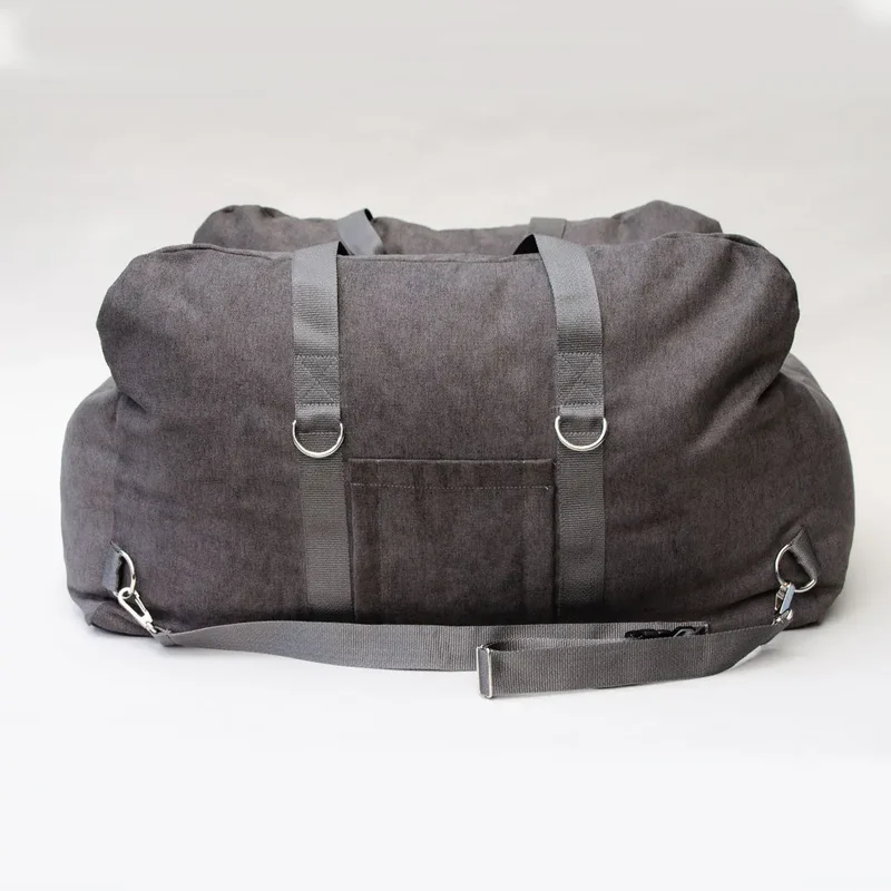 Hundeautositz „Big Flanell" – XXL Graphit