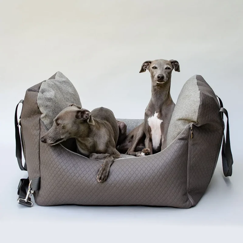 ISOFIX-Hundeautositz „Travel Deluxe" – Flanell Exclusive