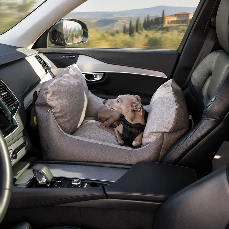 ISOFIX-Hundeautositz „Travel Deluxe" – Flanell Exclusive