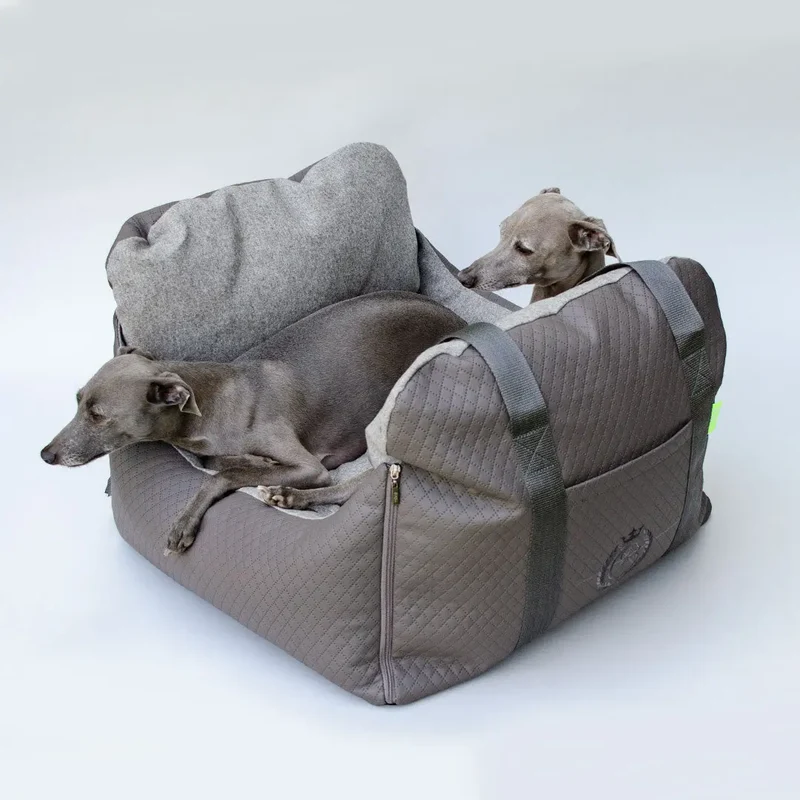ISOFIX-Hundeautositz „Travel Deluxe" – Flanell Exclusive