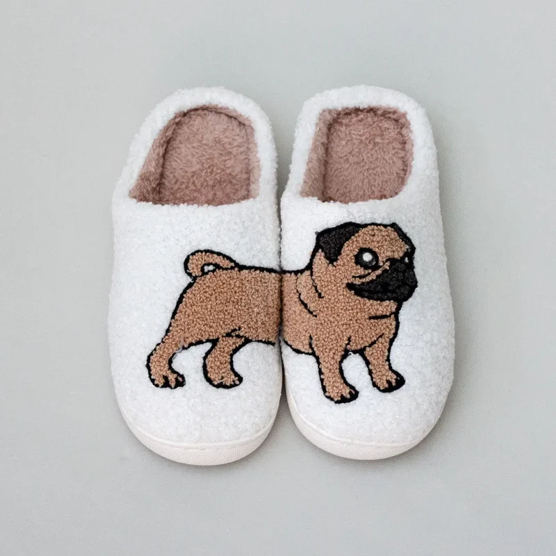 "Mops Pantoffeln" Hausschuhe