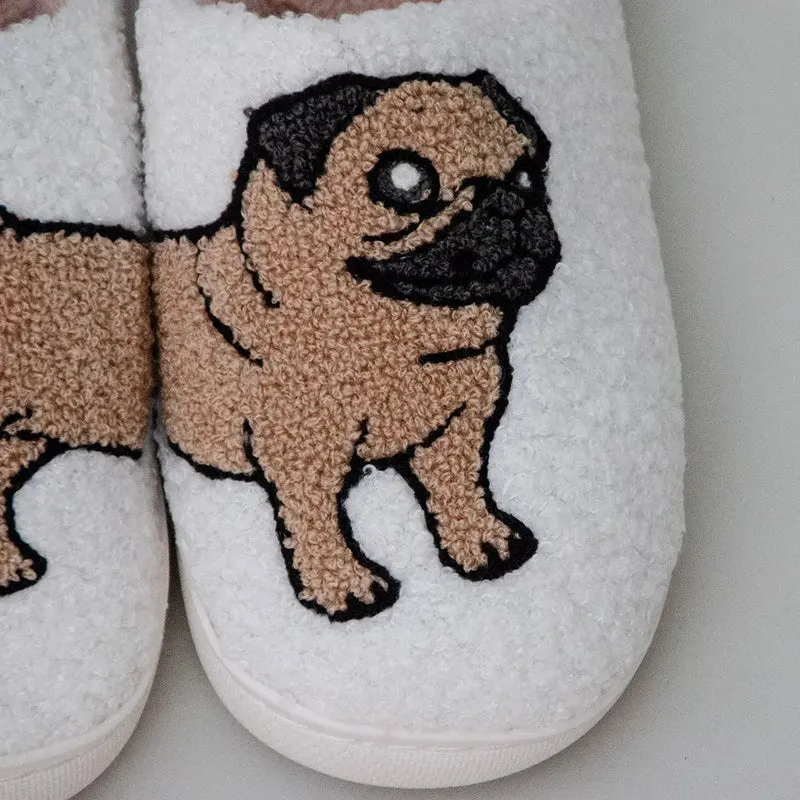 "Mops Pantoffeln" Hausschuhe