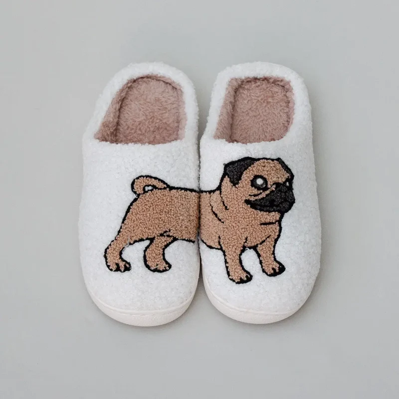"Mops Pantoffeln" Hausschuhe