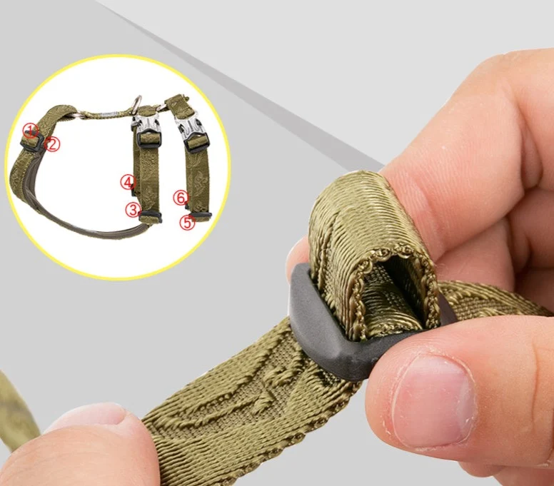 Ultraleichtes Doppel-H-Hundegeschirr Cordura