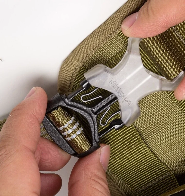 WINHYEPET 2 in 1 Military Hundegeschirr mit abnehmbaren Taschen Air-Mesh Cordura