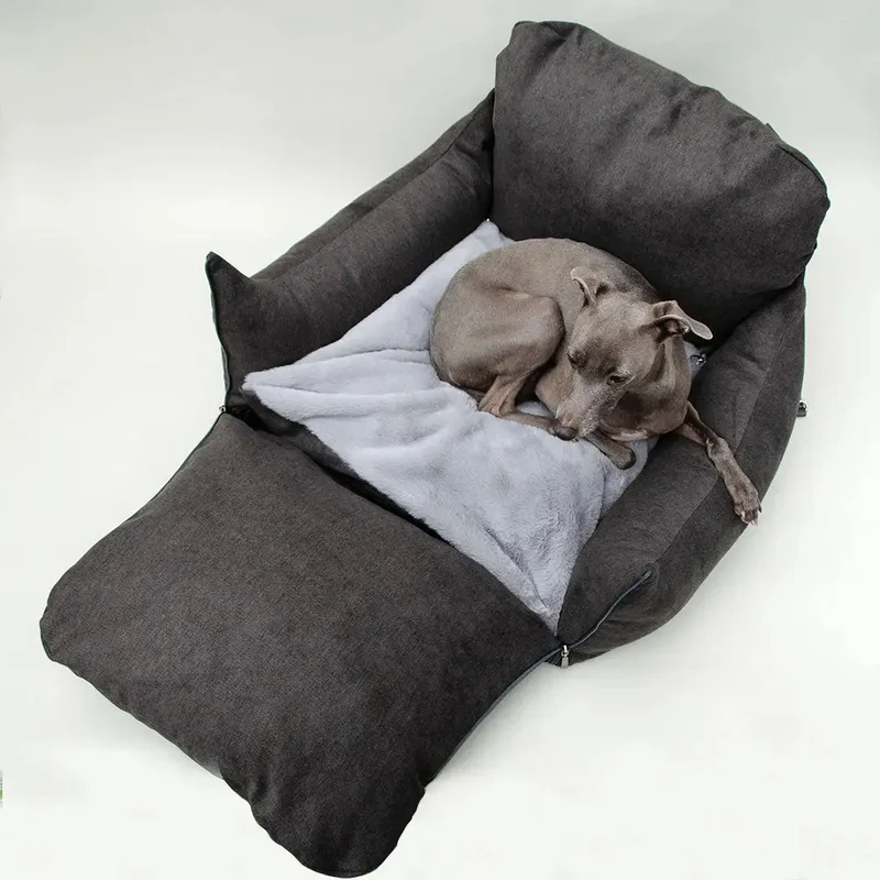 Hunde-Autositz „Travel Deluxe“ Flanell graphit