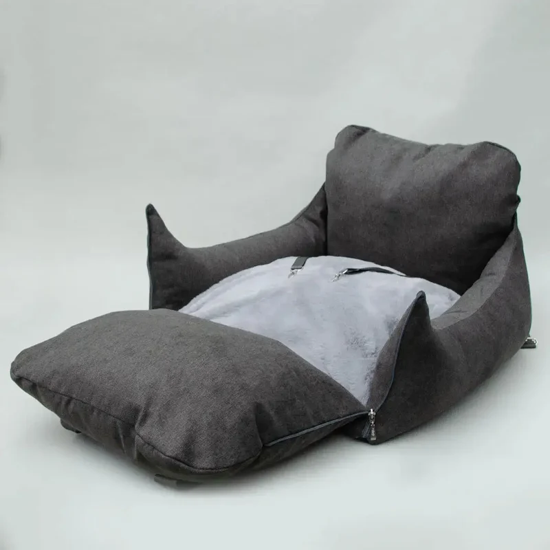 Hunde-Autositz „Travel Deluxe“ Flanell graphit