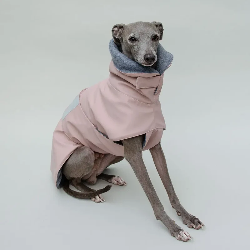Warmer Hunde-Regenmantel "Safe From Rain" rosé
