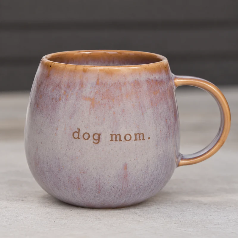 Dog Mom & Dog Dad Tasse – gravierte Steingut-Tasse für Hundeliebhaber | 350 ml