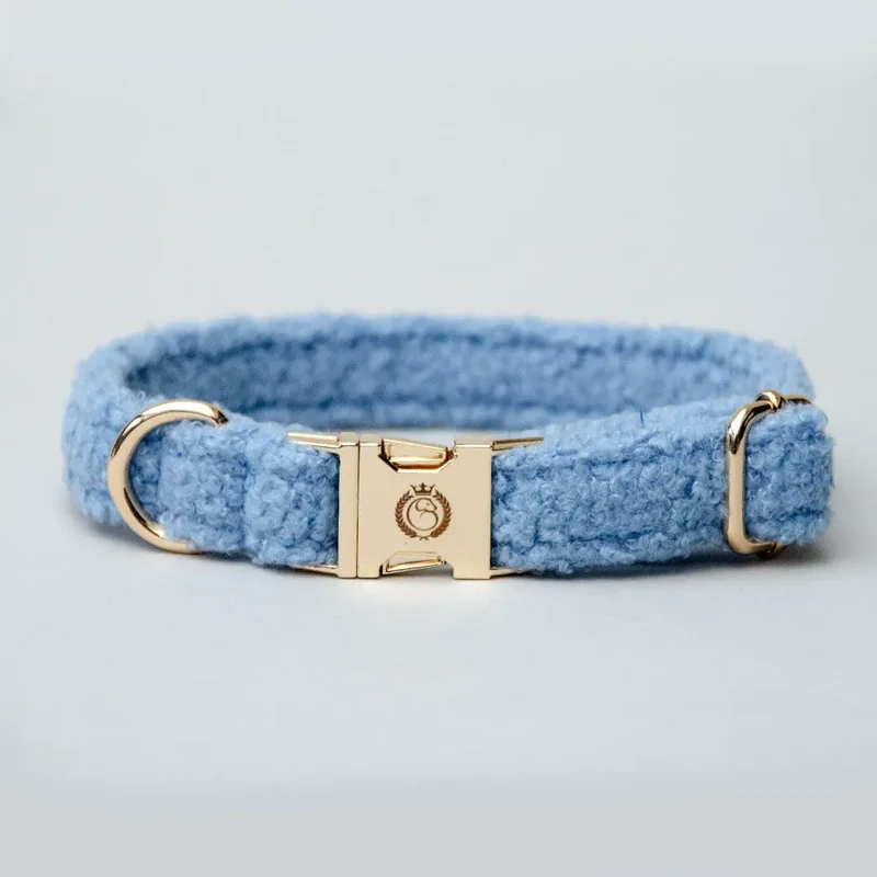 Kuscheliges Halsband „Teddybaer“ bleu