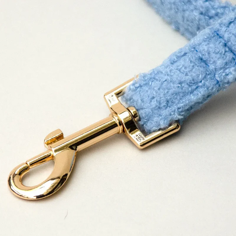 Kuschelige Hundeleine „Teddybaer“ - bleu