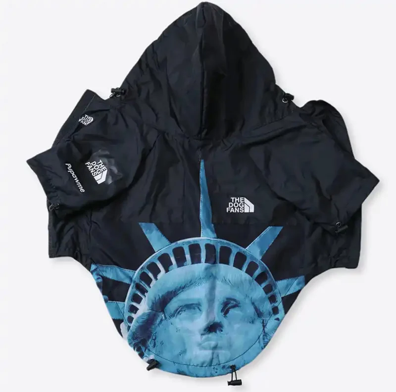Hundejacke mit Kapuze „Freiheitsstatue“