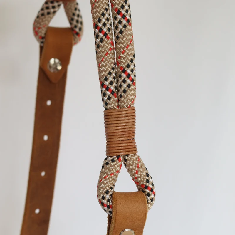 Tauhalsband Kombi 'tartan beige' - Gr. M | Silber