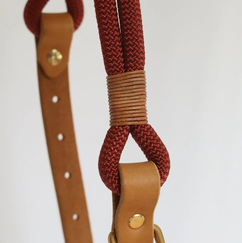 Tauhalsband Kombi 'copper red' - Gr. M | Messing