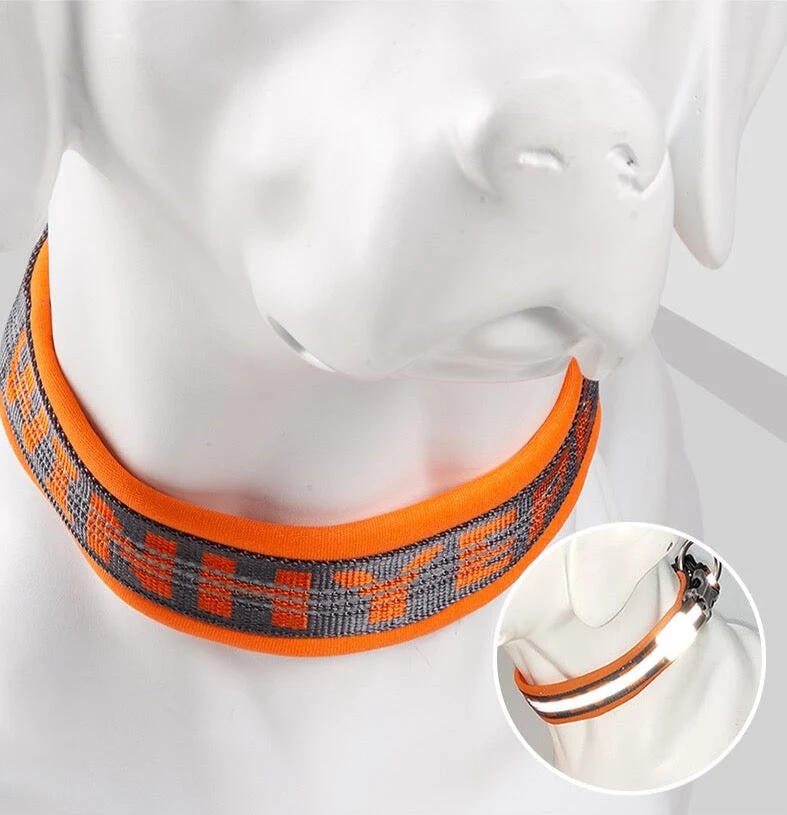 WINHYEPET Neopren gepolstertes und reflektierendes Halsband