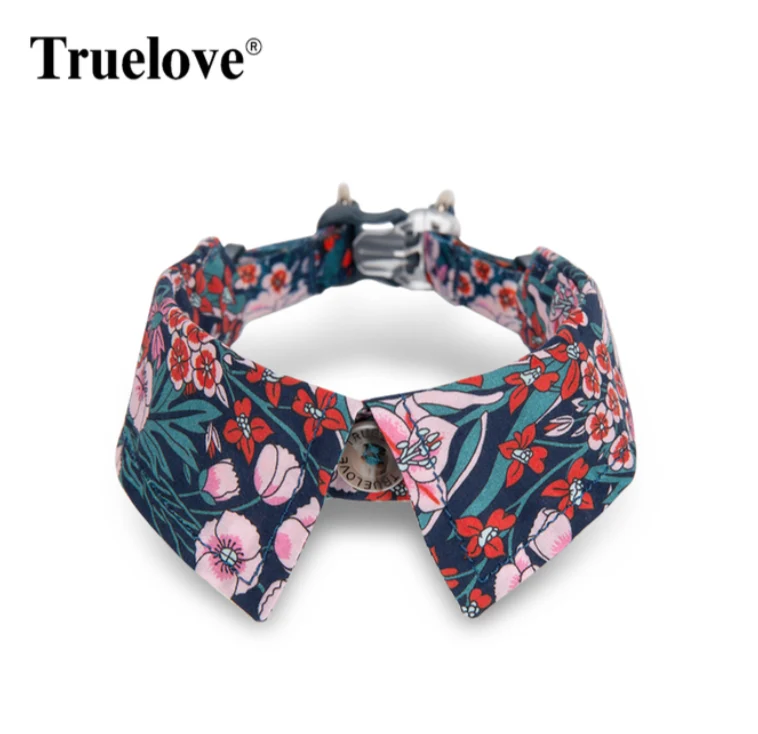 Hundehalsband - Eleganter Kragen - Flower Spring "NAVY BLAZER" Limited Edition