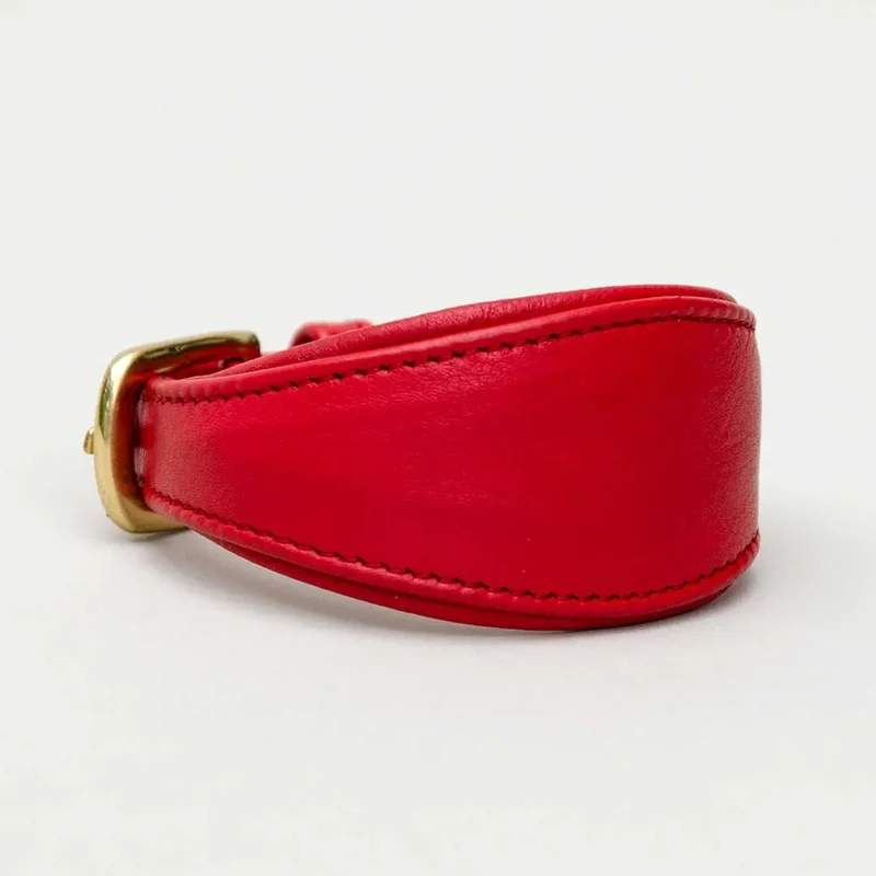 Windhund-Lederhalsband "Eden" - Red