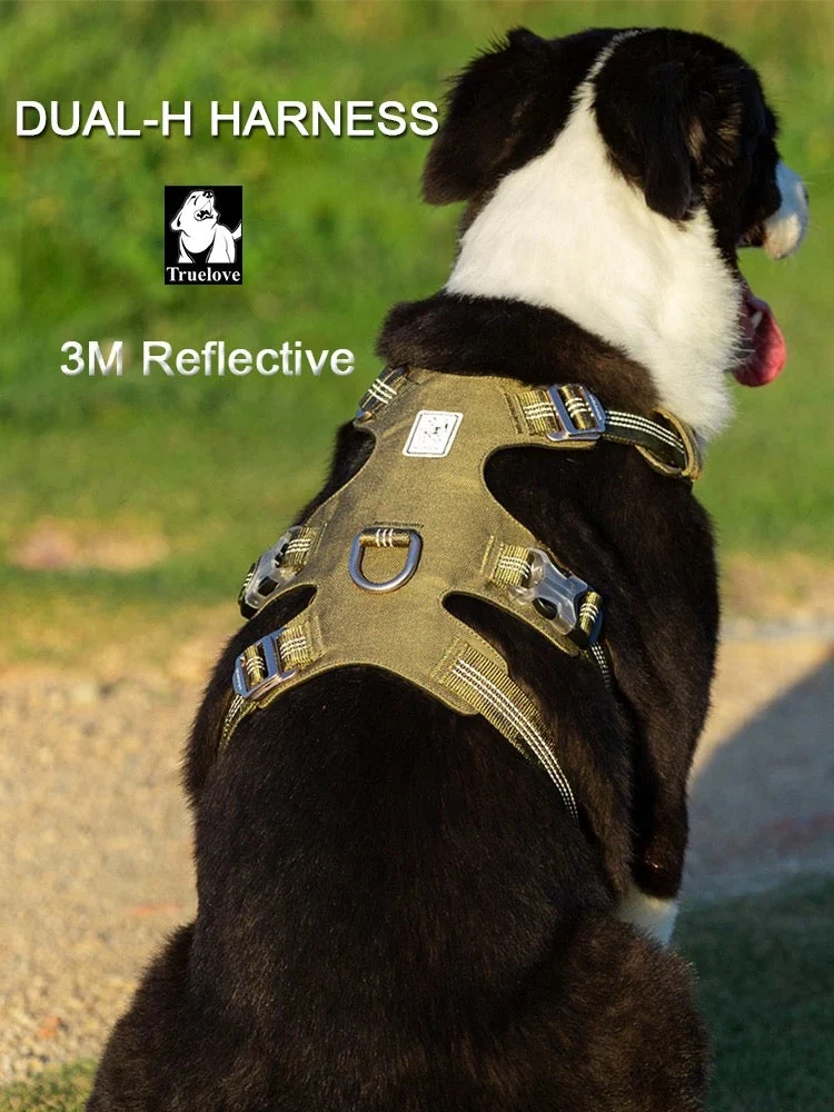 WINHYEPET reflektierendes Cordura® Doppel-H-Hundegeschirr