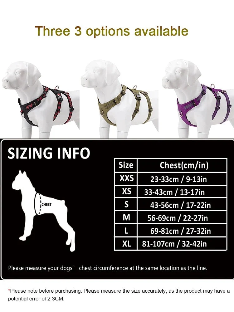 WINHYEPET reflektierendes Cordura® Doppel-H-Hundegeschirr