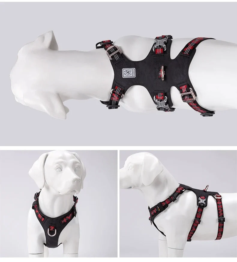 WINHYEPET reflektierendes Cordura® Doppel-H-Hundegeschirr