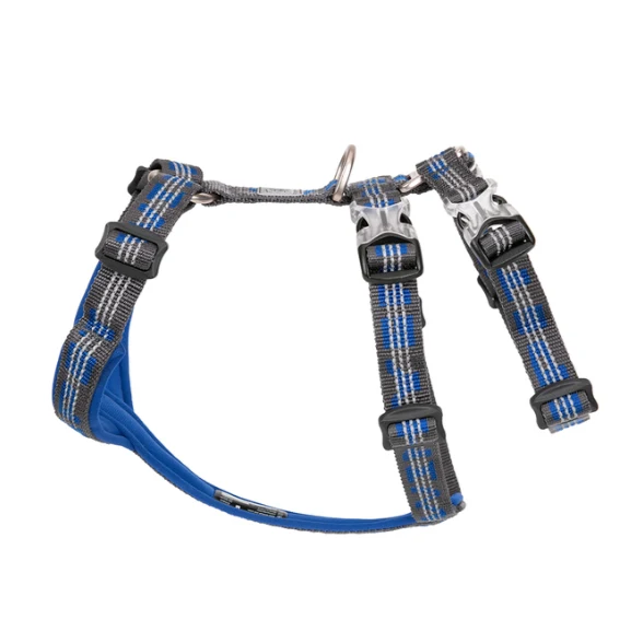 WINHYEPET Neopren gepolstertes und reflektierendes Doppel-H-Hundegeschirr