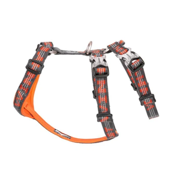 WINHYEPET Neopren gepolstertes und reflektierendes Doppel-H-Hundegeschirr