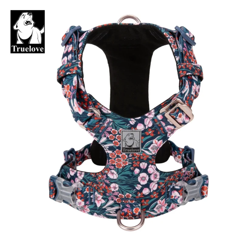 Premium Hundegeschirr "SAXONY BLUE" Flower Spring 2.0 Limited Edition