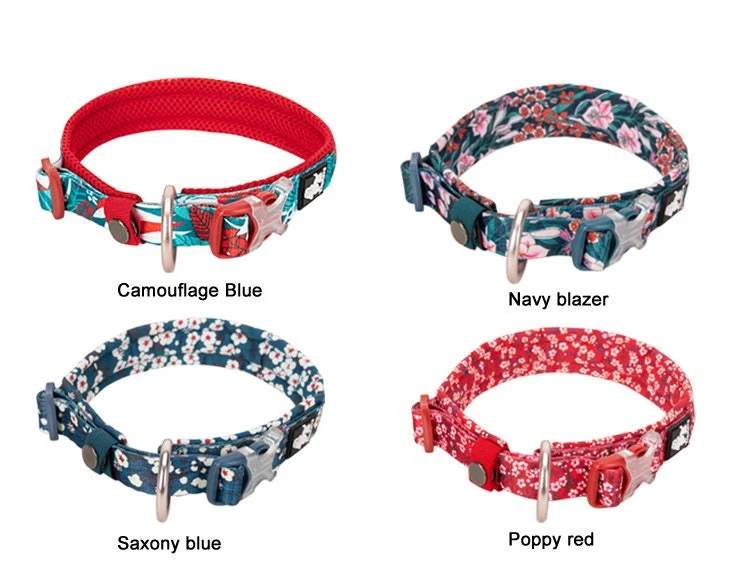 Hundehalsband Flower Spring "SAXONY BLUE" Limited Edition
