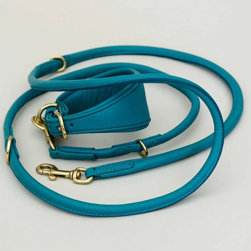 Windhund-Lederhalsband "Eden" - Ocean