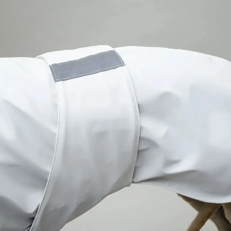 Gefütterter Hunde-Regenmantel "Safe From Rain" white