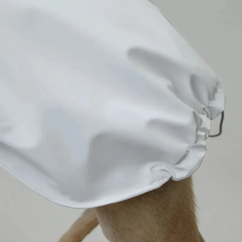 Gefütterter Hunde-Regenmantel "Safe From Rain" white