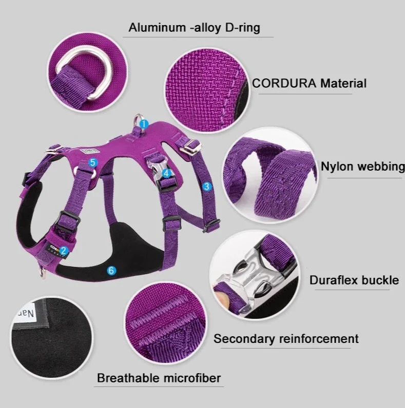 Ultraleichtes Doppel-H-Hundegeschirr Cordura®