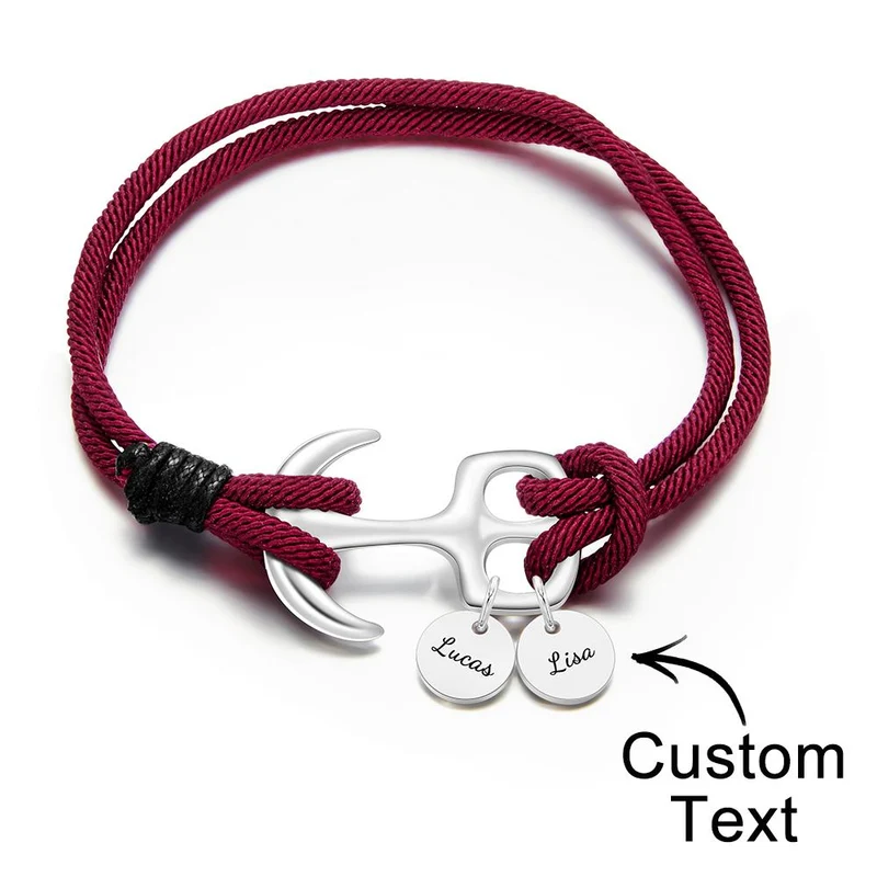 Personalisiertes Anker Armband Geschenk für Männer