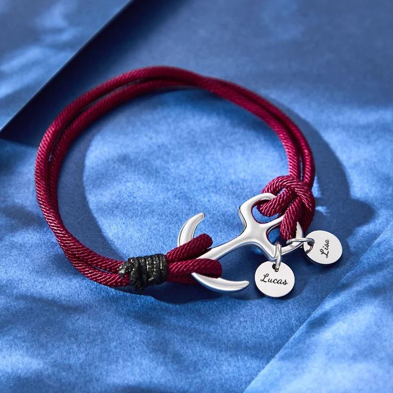 Personalisiertes Anker Armband Geschenk für Männer