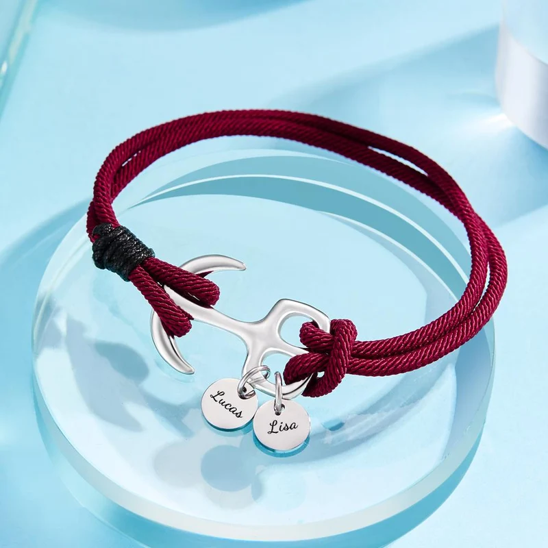 Personalisiertes Anker Armband Geschenk für Männer