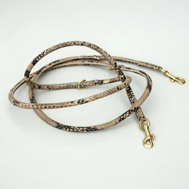 Hundeleine aus Leder "Rolled Snake"