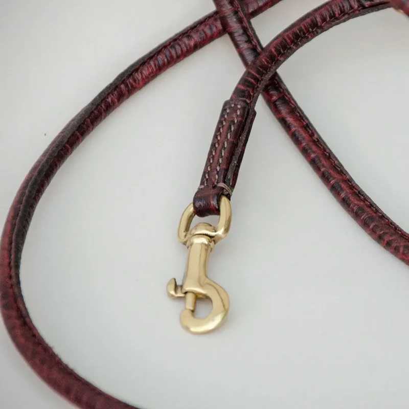 Hundeleine aus Leder "Rolled Croco"