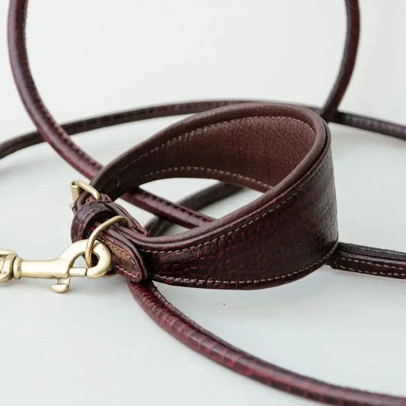 Hundeleine aus Leder "Rolled Croco"