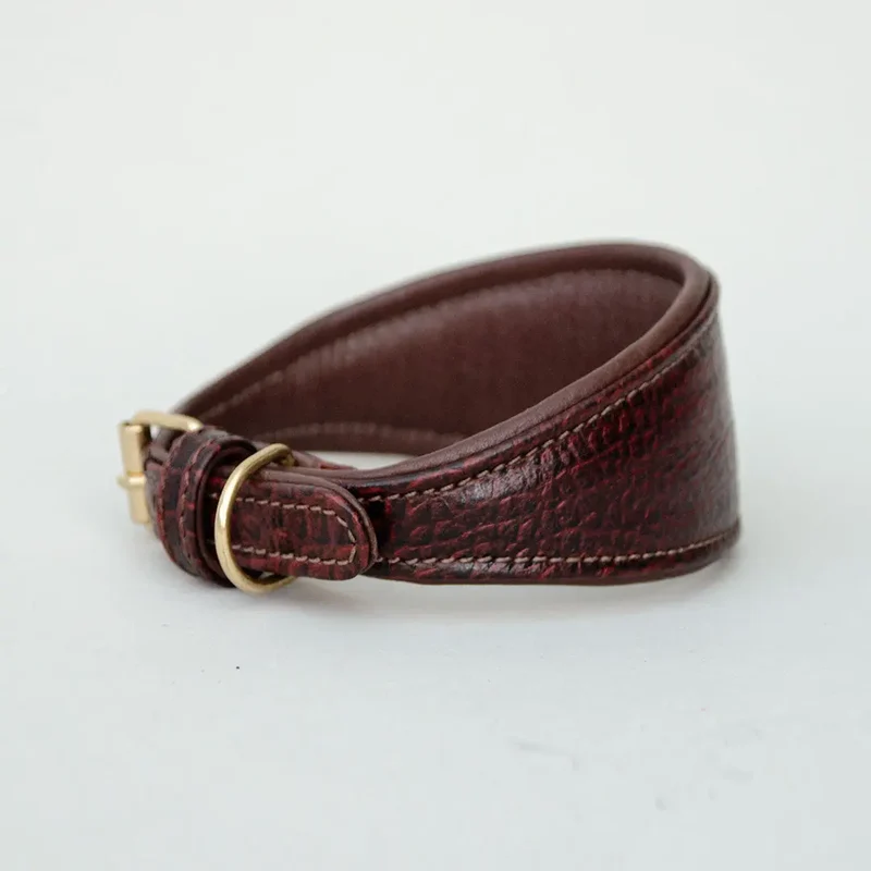 Gepolstertes Windhund-Halsband "Greyhound-Croco"