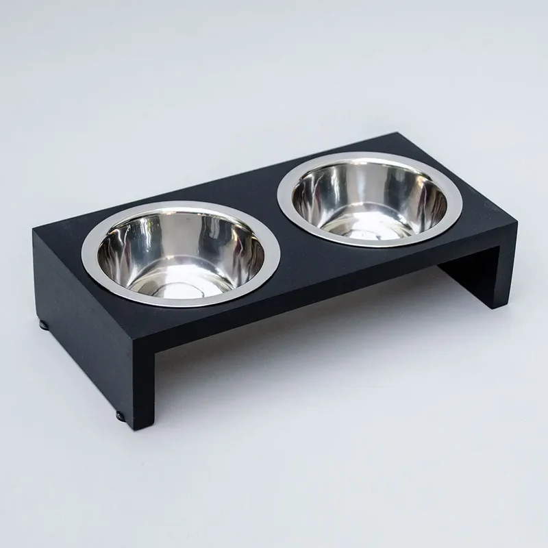 "Food Station" - elegante Futterstation - black