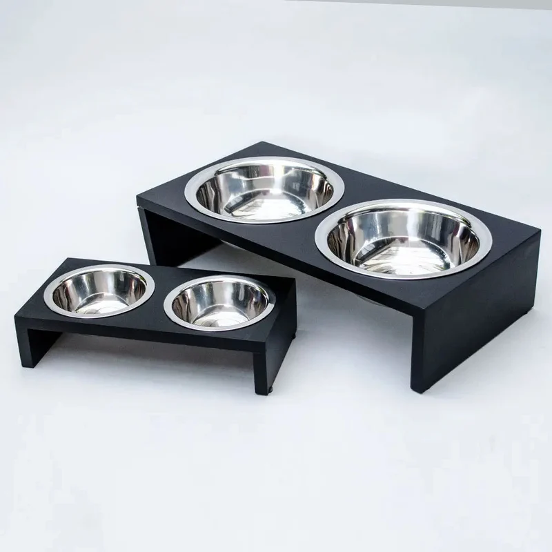 "Food Station" - elegante Futterstation - black