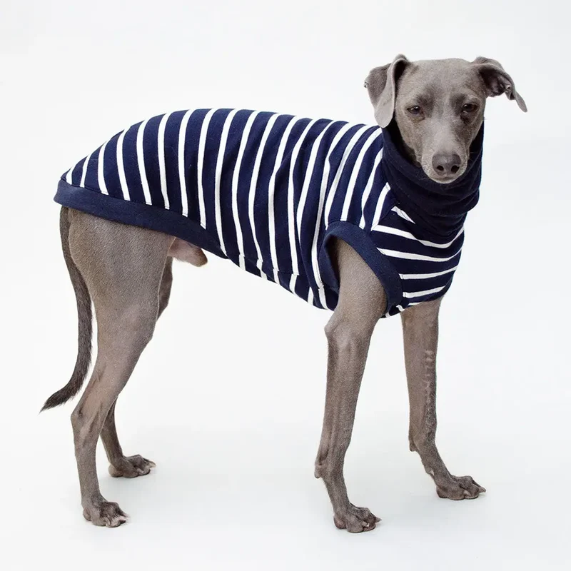 Hundeshirt "MARSEILLE" marine-streifen