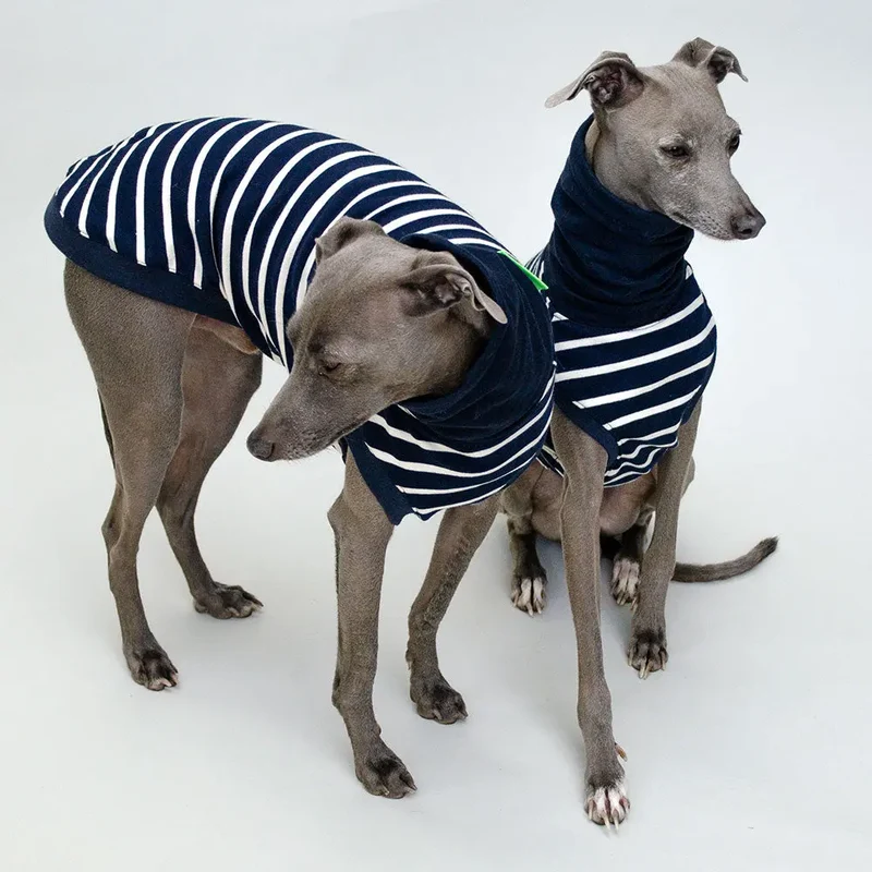 Hundeshirt "MARSEILLE" marine-streifen
