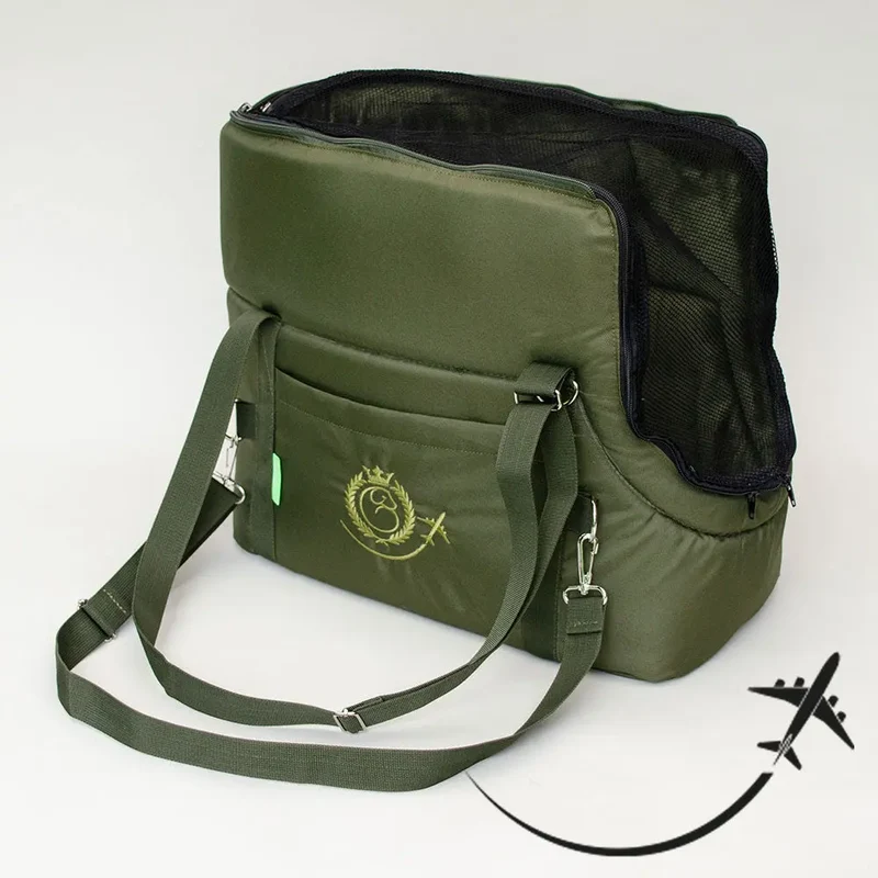 Hundeflugtasche AIR Lunch & Dinner – Oliv