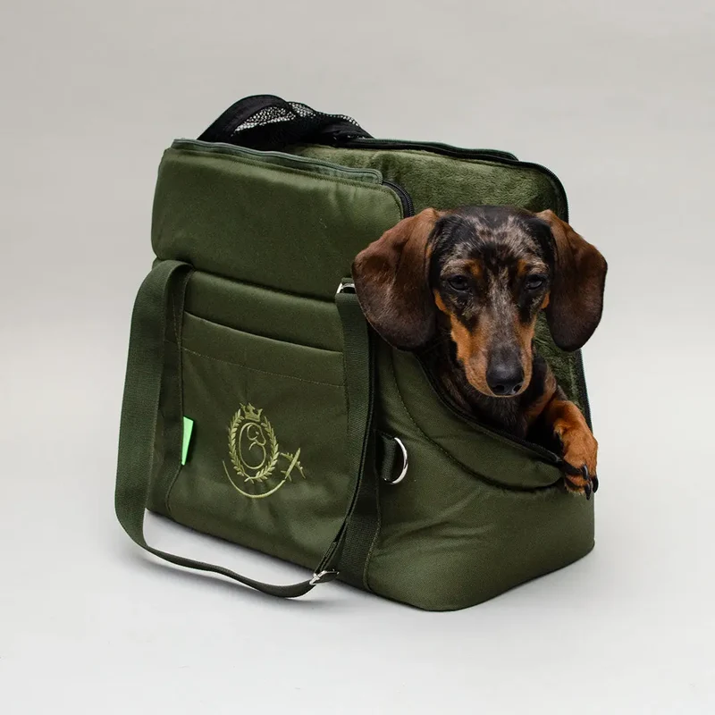 Hundeflugtasche AIR Lunch & Dinner – Oliv