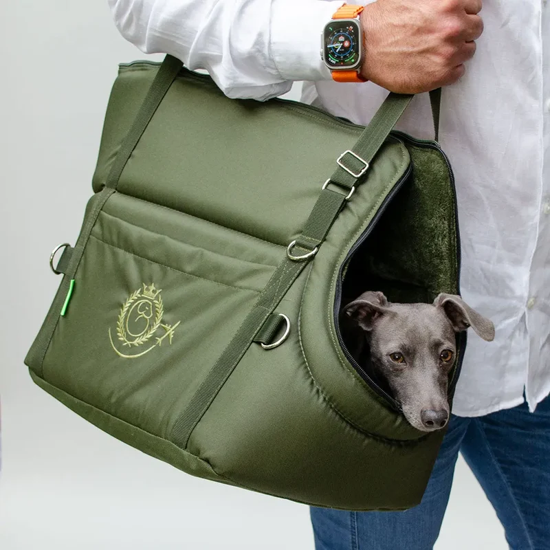 Hundeflugtasche AIR Lunch & Dinner – Oliv