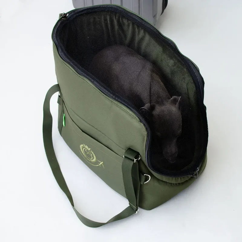 Hundeflugtasche AIR Lunch & Dinner – Oliv